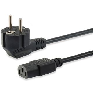 Equip IEC-Stromkabel Schutzkontakt -> C13 3m St/Bu schwarz