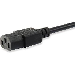 Equip IEC-Stromkabel Schutzkontakt -> C13 3m St/Bu schwarz