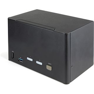 Startech 2 Port Quad Monitor DisplayPort KVM Switch - 4K 60Hz UHD HDR