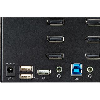 Startech 2 Port Quad Monitor DisplayPort KVM Switch - 4K 60Hz UHD HDR