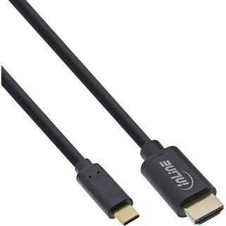 5.00m InLine USB Display Kabel, USB Typ-C Stecker zu HDMI Stecker (DP