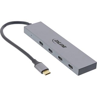 InLine USB 3.2 Gen.2 Hub, USB Typ-C zu 4 Port Typ-C (1 Port power