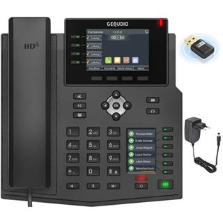 Gequdio GX5+ IP-Telefon Set mit Netzteil & WLAN Stick