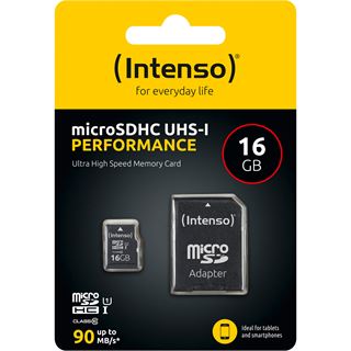 16GB Intenso SD MicroSD Card SD-HC UHS-I inkl. SD- Adapter retail