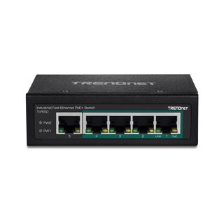 TrendNet 5-Port Industrial Fast Eth. PoE+ DIN-Rail Switch