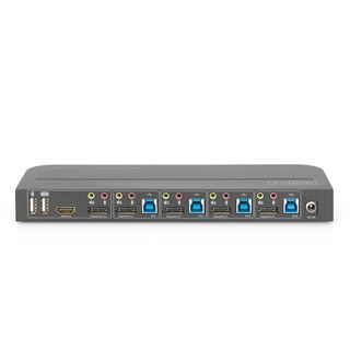 DIGITUS KVM-Switch 4-Port 4K 4x1,DP, DP/HDMI Out