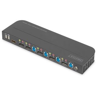 DIGITUS KVM-Switch 4-Port 4K 4x1,DP, DP/HDMI Out