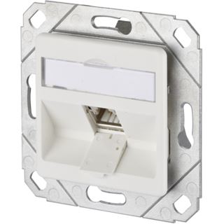 Metz Connect Anschlussdose Cat6A UP 1xRJ45 Kanaleinb RAL9010 rws