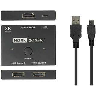 HDMI Good Connections 2.1 Switch / Umschalter, 2-fach (2x Eingang und