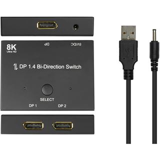 DisplayPort Good Connections 1.4 Switch / Umschalter, 2-fach,