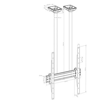 HAGOR PLD Single HD Portrait Schwerlast-Deckenhalterung fuer