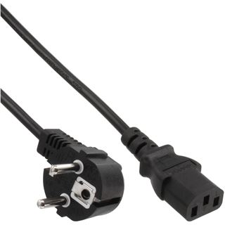 0.50m InLine 60er Bulk-Pack Netzkabel, Schutzkontakt gewinkelt auf