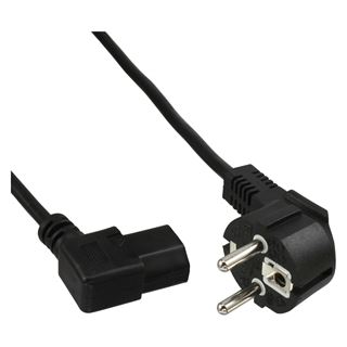 1.80m InLine 35er Bulk-Pack Netzkabel, Schutzkontakt gewinkelt auf