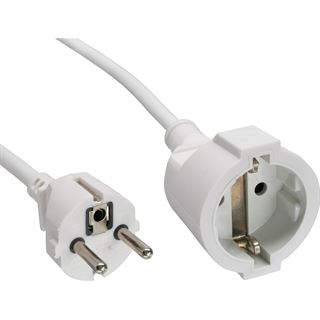 1.00m InLine Strom-Verlängerung Schutzkontakt Stecker / Buchse,