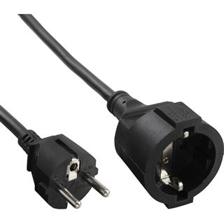 1.50m InLine Strom-Verlängerung Schutzkontakt Stecker / Buchse,