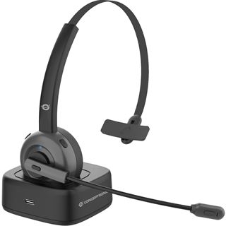 Conceptronic Headset Kabellos Bluetooth mit Ladestation sw