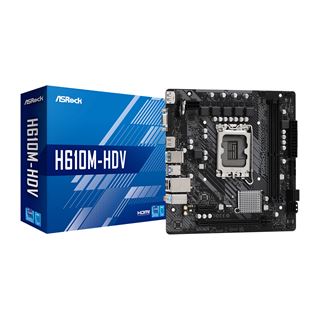 ASRock H610M-HDV Intel H610 So. 1700 Dual Channel DDR4 mATX Retail