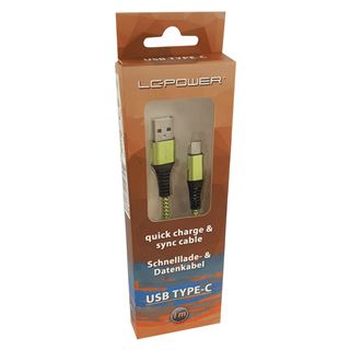 1.00m LC-Power USB Datenkabel USB A Stecker auf USB C Stecker