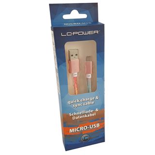 (&euro;4,90*/1m) 1.00m LC-Power USB Datenkabel USB A Stecker auf