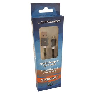(&euro;4,90*/1m) 1.00m LC-Power USB Datenkabel USB A Stecker auf