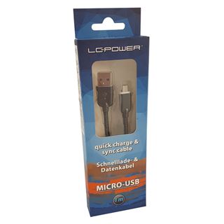 (€4,90*/1m) 1.00m LC-Power USB Datenkabel USB A Stecker auf