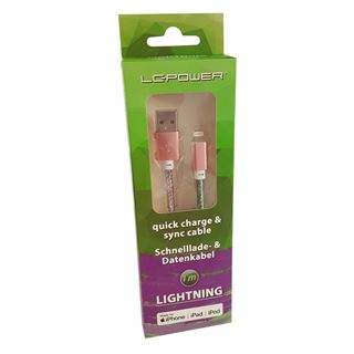 1,00m LC-Power LC-C-USB-Lightning-1M-4 USB A zu Lightning Kabel,