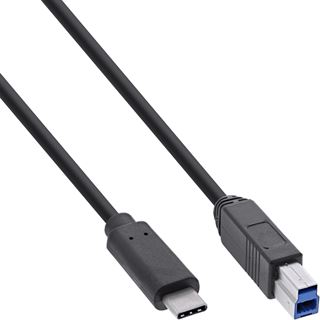 InLine USB 3.2 Gen.1 Hub, 7 Port, Aluminiumgehäuse, schwarz, mit