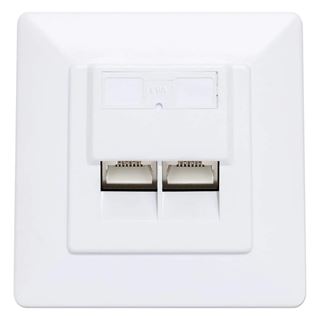 Intellinet 2-Port Cat6 10G RJ45-Unterputzdose STP wei&szlig;