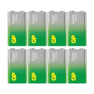 GP Batterie Alkaline Super 9V 8 St&uuml;ck