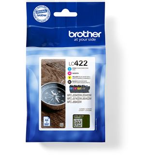 Brother Tintenpatronen LC-422VAL Multipack (je 1x BK/M/C/Y)