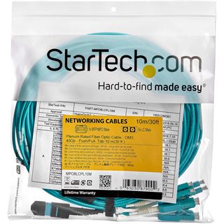 (&euro;8,69*/1m) 10.00m Startech LWL Breakoutkabel OM3 MTP Buchse auf