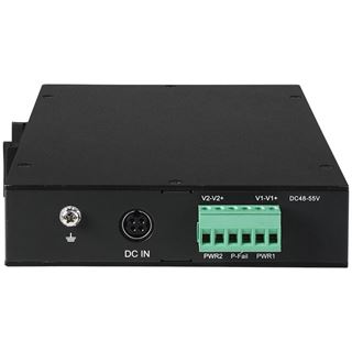 Edimax Industrieller 5-Port Gigabit PoE+ DIN-Schienen-Switch mit 1