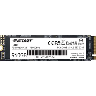 960GB Patriot P310 M.2 2280 PCIe 3.0 x4 nicht angegeben (P310P960GM28)