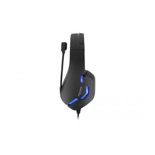 DELOCK Gaming Headset Over-Ear mit 3,5 mm Klinkenstecker und blauem