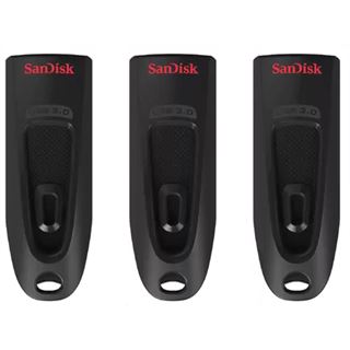 64 GB SanDisk Ultra 3er-Pack schwarz USB 3.0