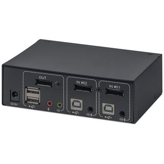 Manhattan KVM Switch 2-Port DisplayPort 4K@60Hz
