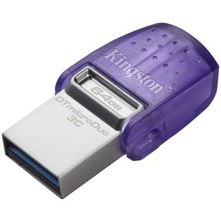 64 GB Kingston DataTraveler microDuo 3C G3 lila USB 3.0 und Typ C