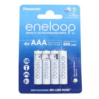 Panasonic Akku NiMH, Micro, AAA, HR03, 1.2V/800mAh eneloop,