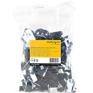 Startech 100 Stück Kabelklemmen, schwarz, groß