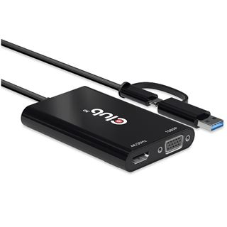 Club 3D Adapter USB Typ C/A > HDMI / VGA St/Bu retail