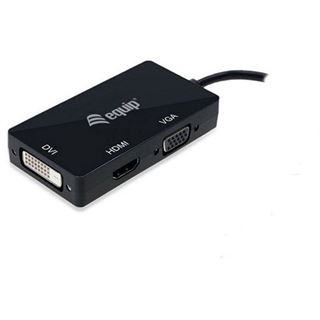 Equip Displayport->HDMI/VGA/DVI Adapter St/Bu schwarz