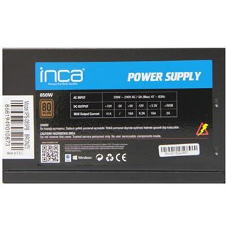 650 Watt INCA Cian Technology GmbH 80+ Bronze POWER SUPPLY