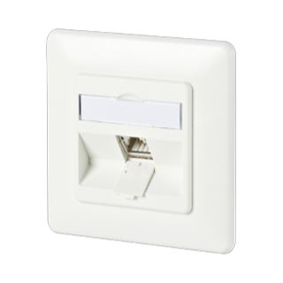 Metz Connect C6Amodul 1 Port 180° Modul UP, reinweiß