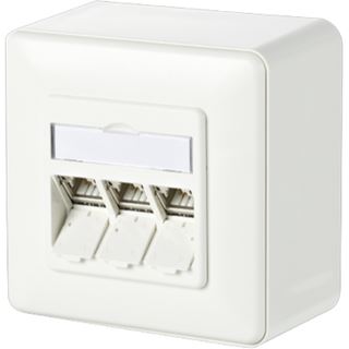 Metz Connect C6Amodul 3 Port 180° Modul AP, reinweiß