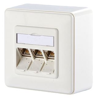 Metz Connect E-DAT modul 3 Port AP Cat.6A, reinweiß