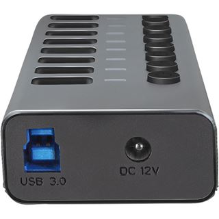 LogiLink USB 3.2 Gen 1 Hub, 7 Ports + 1x Schnell-Ladeport,