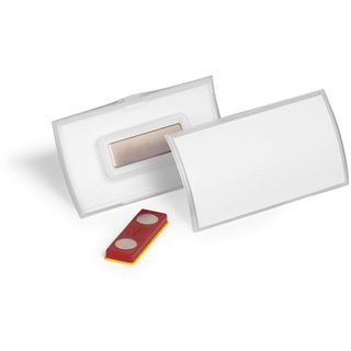 Durable Namensschild Click Fold m Magnet 40x75mm 10Stk trans