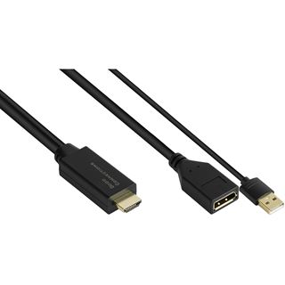 Good Connections Adapter HDMI 2.0b Stecker an DisplayPort 1.2 Buchse,