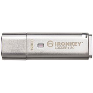 128 GB Kingston IronKey Locker+ 50 silber USB 3.2 Gen 1