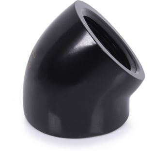 Alphacool Eiszapfen L-Verbinder 45&deg; G1/4 IG auf G1/4 IG - schwarz